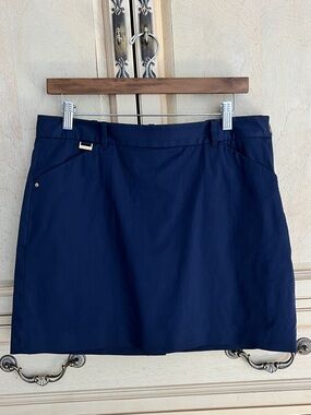 Ralph Lauren Golf Navy Mini Skort with Gold Accents